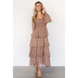 Baltic Born Miranda Tiered Maxi Dress | Latte Floral Size SS